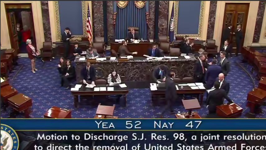 Сенат США проголосовал за то чтобы запретить Трампу предпринимать дальнейшие военные действия против Венесуэлы без одобрения Конгресса jkinvest news jkinvest