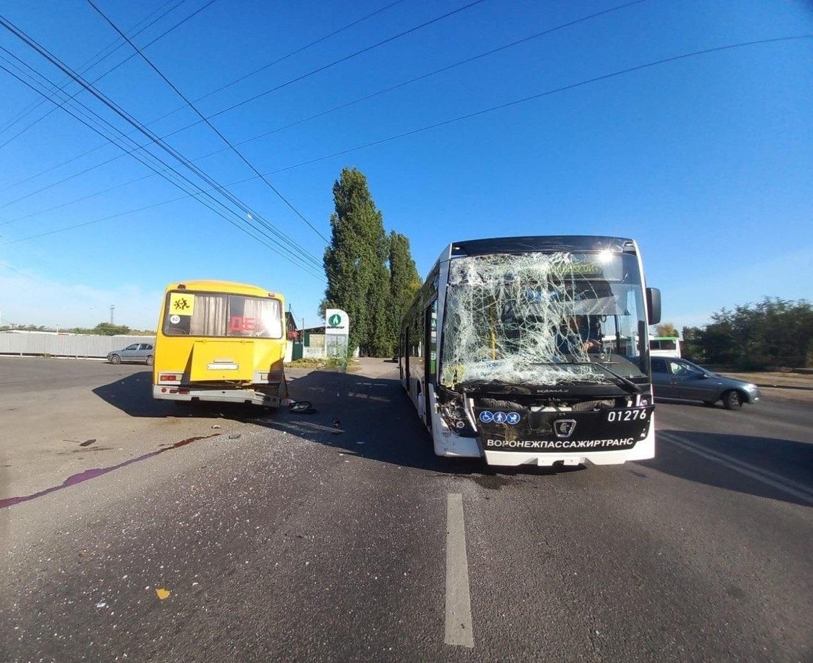 На улице Волгоградской столкнулись два автобуса пострадали две пассажирки Сегодня утром по предварительным данным водитель автобуса ПАЗ 47 летний местный житель при повороте столкнулся с автобусам НефАЗ под управлением 47 летнего местного жителя В результате столкновения 50 летняя и 43 летняя пассажирки НефАЗа упали и получили телесные повреждения Их госпитализировали Подписывайтесь на канал РИА Воронеж в Max