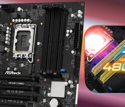 ASRock представила материнскую плату H610M COMBO с поддержкой ОЗУ стандартов DDR4 и DDR5 Компания ASRock продолжает расширять свой модельный ряд материнских плат с сокетом LGA 1700 На сей раз фирма анонсировала бюджетную модель H610M COMBO имеющую одну довольно любопытную особенность Ее оснастили поддержкой сразу двух типов оперативной памяти