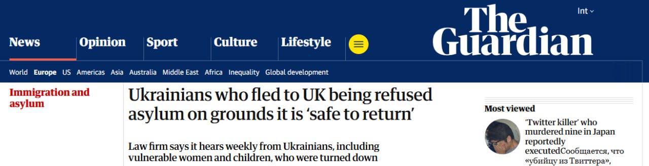 ‼ В Британии стали отказывать украинским беженцам в убежище. Говорят, повертайтесь взад до дому, в безопасные области. Можно, конечно, позлорадствовать, ибо львиная доля тех, кто ломится в бриташку с Украины, те еще записные русофобы. Однако, стоит помнить - чем меньше беженцев в Европе - тем больше солдат в ВСУ. С другой стороны, если из Англии выпнут тупых нацистских украинских баб, призывающих к войне до последнего укропа, и они будут бомжевать в Румынии, никто против не будет.