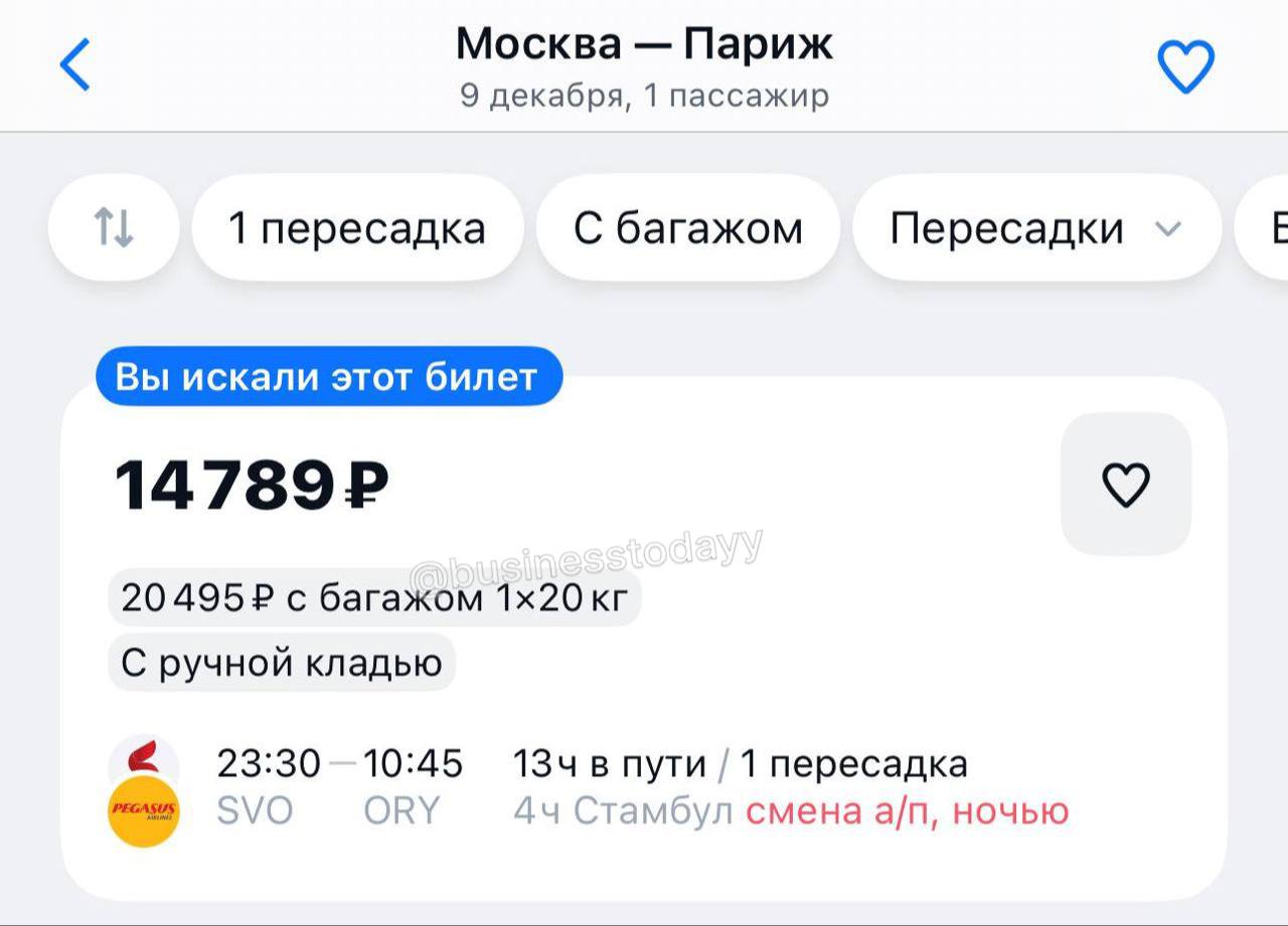 Теперь москвичи могут отправиться в зимний Париж всего за 14 тысяч рублей благодаря снижению цен на билеты авиакомпанией Pegasus