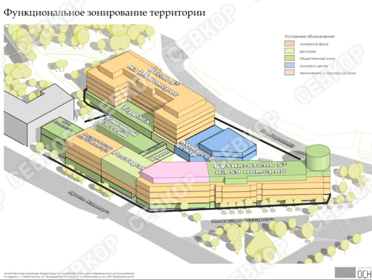 В Севастополе одобрен новый проект строительства вокруг КБ «Черноморец» Сегодня градсовет одобрил новый проект реконструкции бывшего здания ЦКБ "Черноморец" и гостиницы на улице Воронина, 10. Также планируется строительство подземного паркинга на 80 мест. Как уже было сказано выше, главной темой стал снос здания "Детского мира" и возрождение на его месте «Дома Кондакова». Планируется выкупить "Детский мир" и гостиницу общества "Знание". Сроки реализации данного КРТ не назывались. Читайте Севкор