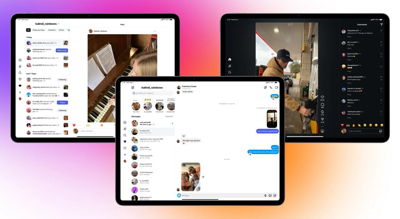 Уже перестали ждать а они только сделали Instagram получил приложение под iPad Интерфейс немного переработали и адаптировали под крупные экраны На выбор есть несколько вкладок All ваши рекомендации Friends что понравилось вашим друзьям и Latest последние ролики из ваших подписок Приложение поддерживают все айпэды с iPadOS 15 1 и выше достаточно обновить апку Следующая мегазадача нормальная работа приложения на Android принадлежит Meta признанной в РФ экстремистской и запрещённой на территории страны