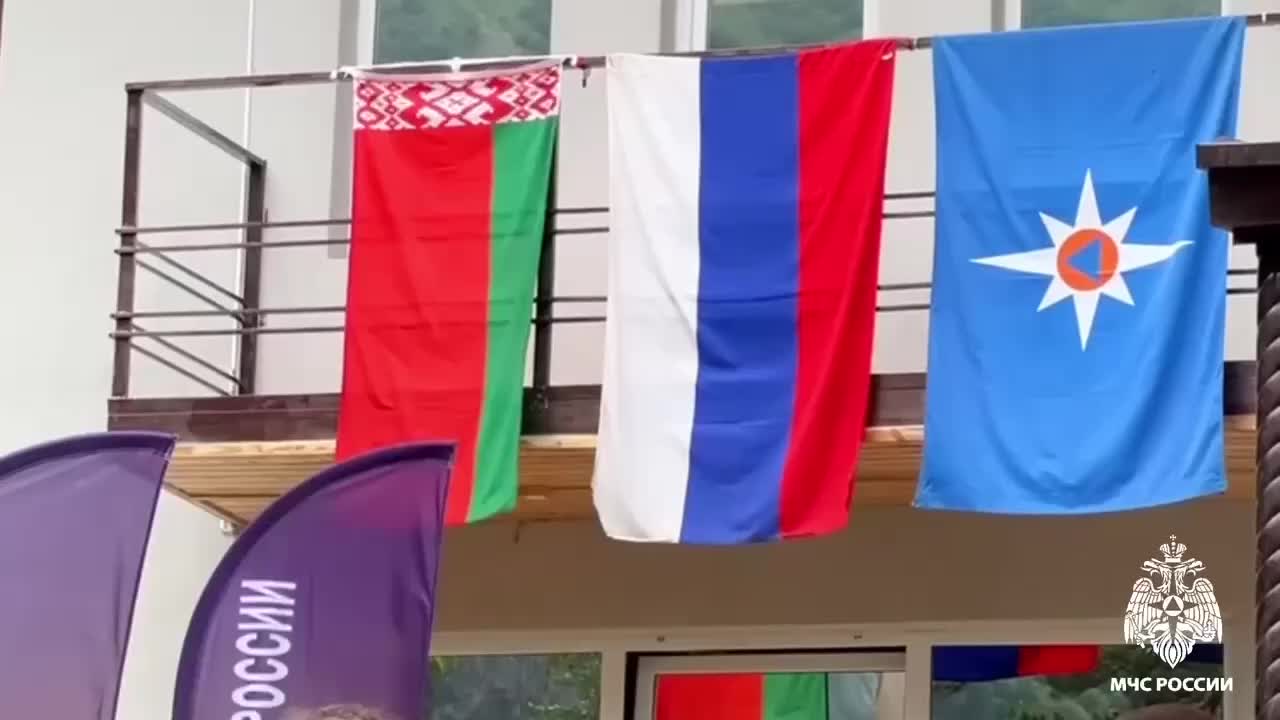 Международные сборы спасателей МЧС России и Беларуси в Цейском ущелье