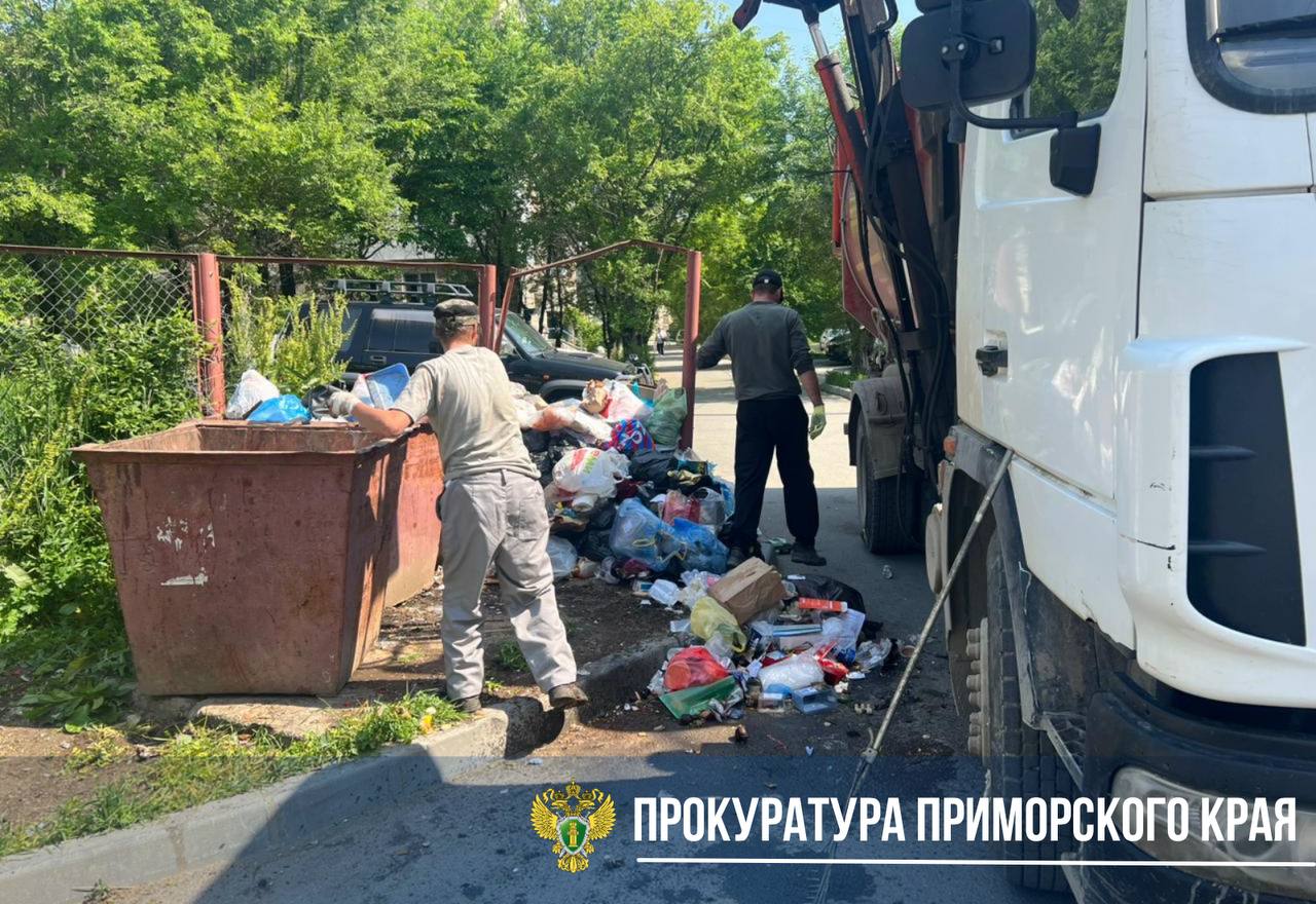 Ненадлежащая работа по вывозу мусора снова требует реакции надзорного ведомства В этот раз в поле зрения органов прокуратуры - территории городского округа Большой Камень и ЗАТО г. Фокино. Поводом для проверки явились публикации в средствах массовой информации. Выявлены нарушения срока вывоза твердых коммунальных отходов на контейнерных площадках по улицам Карла Маркса, 17, Центральная, 7 в г. Большой Камень, по улицам Ветеранов в п. Дунай и Белашева в ЗАТО Фокино, что привело к захламлению территорий. В ходе проверки надзорного ведомства территории незамедлительно приведены в нормативное состояние и очищены от мусора. Внесены представления руководителям МУП «Городское хозяйство», управляющей компании, КГУП «Приморский экологический оператор». Кроме того, виновные должностные лица вызваны в прокуратуру для возбуждения дела об административном правонарушении по ст. 7.23 КоАП РФ нарушение нормативов обеспечения населения коммунальной услугой .