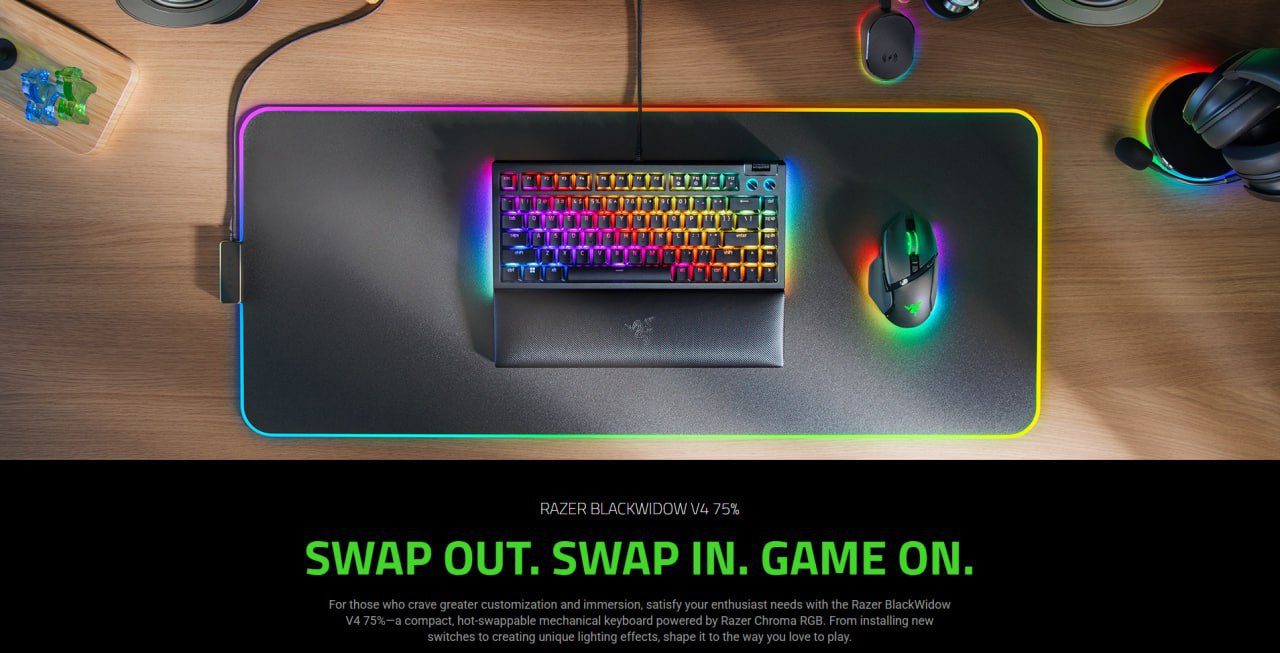 Razer выпустила клавиатуру без клавиш — BlackWidow V4 75% Barebones. Только корпус, подсветка и стиль, остальное — собирай сам. Для фанатов кастома и DIY. Цена — $140 ~₽11 тыс. . Забирать — тут Подписаться Дать буст