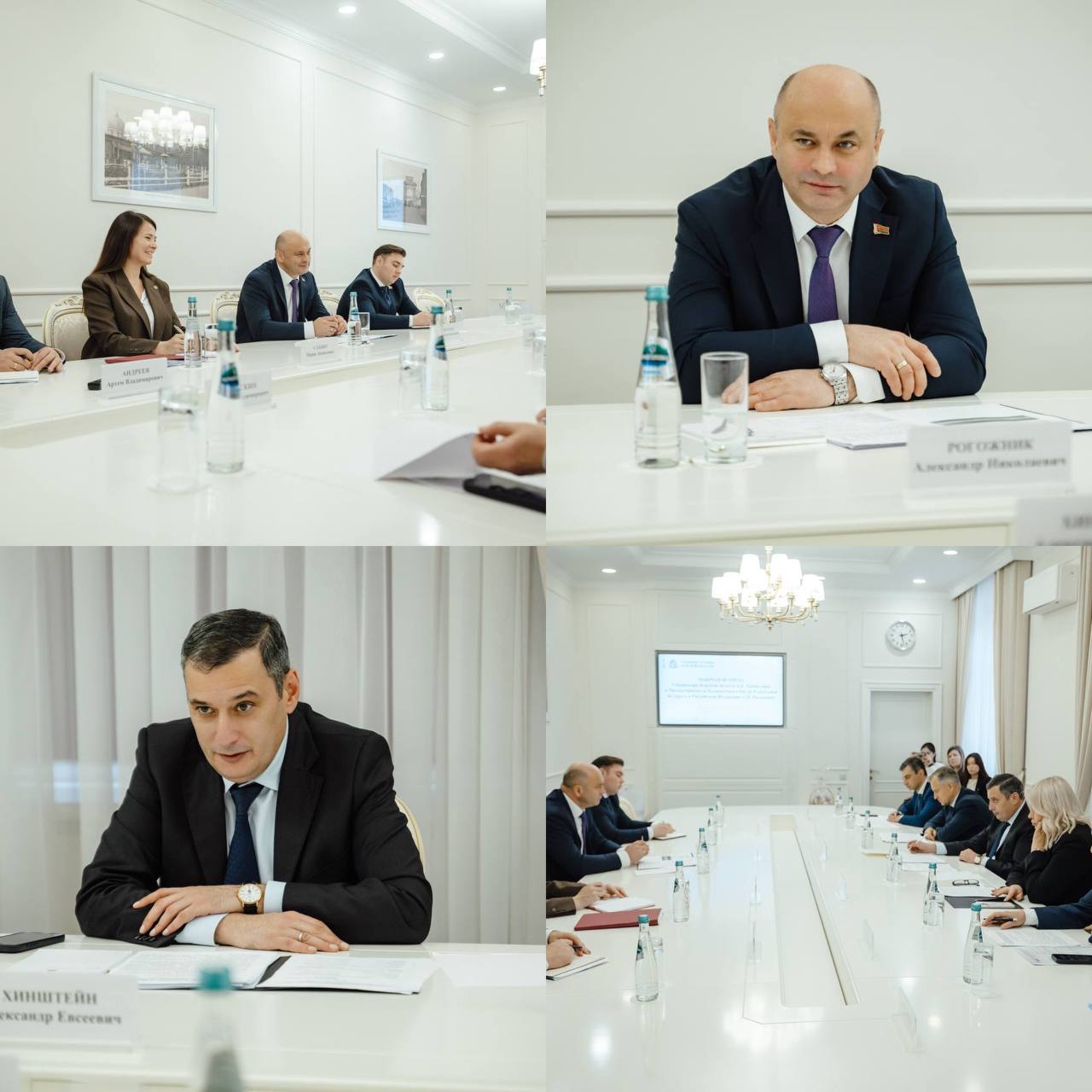 Александр Хинштейн провел встречу с послом Белоруссии Губернатор Курской области Александр Хинштейн провел рабочую встречу с Чрезвычайным и Полномочным Послом Республики Беларусь в России Александром Рогожником Стороны обсудили дальнейшее развитие взаимовыгодного сотрудничества отметив что за девять месяцев 2025 года товарооборот между регионом и Беларусью вырос на 50 и составляет четверть всего объема внешнеэкономической деятельности Курской области Особое внимание было уделено перспективам сотрудничества в строительной сфере где с 2012 года реализованы масштабные проекты энергоэффективного жилищного строительства В рамках сохранения исторической памяти договорились увековечить подвиг уроженцев Беларуси погибших за освобождение Курской земли в годы Великой Отечественной войны