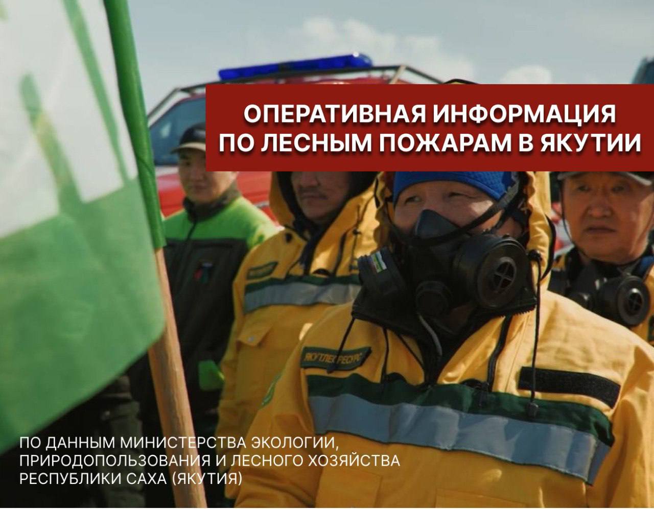 Оперативная информация о лесных пожарах на утро 20 июля 2025 года   С начала пожароопасного сезона в Республике Саха  Якутия  ликвидировано 174 лесных пожара на общей площади 56 672, 55 га.    На начало суток 20 июля 2025 года действуют 4 лесных пожара на общей площади 37,5 га на территориях Верхоянского, Ленского и Сунтарского районов. Также действуют 3 ландшафтных  природных  пожара на площади 1 100 га на территориях Анабарского и Оленекского районов.    На тушение пожаров привлечено 178 человек и 8 единиц техники.    Оперативность тушения - 68 %.    За прошедшие сутки ликвидировано 4 лесных пожара с общей площадью 31 га и 3 ландшафтных  природных  пожара с общей площадью 298 га на территории Анабарского, Верхоянского и Сунтарского районов.   С начала сезона установлено 65 виновников природных пожаров, составлено 137 протоколов за нарушение правил пожарной безопасности в лесах.   Указом Главы РС Я с 5 июня 2025 года установлен особый противопожарный режим на территории Республики Саха  Якутия .    Также территориальные особые противопожарные режимы введены в Верхоянском, Олекминском, Чурапчинском, Эвено-Бытантайском районах, ГО Жатай и г. Якутск.    При обнаружении лесного пожара звоните на прямую линию лесной охраны 8-800-100-94-00.