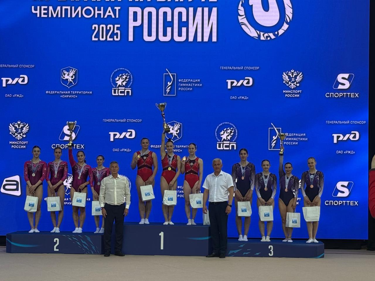 СПОРТИВНАЯ СТОЛИЦА  Петербургские спортсмены успешно выступили на командном чемпионате России по прыжкам на батуте, Международных соревнованиях «Кубок Георгия Добровольского» и Кубке Сильнейших, которые состоялись на Федеральной территории «Сириус».   Женская сборная Санкт-Петербурга стала победителем командного чемпионата страны турнира уже в пятый раз.   В составе – Анжела Бладцева, София Аляева, Наталья Олефир и Александра Пастухова.   Мужская сборная города на Неве – бронзовый призёр. Состав команды – Максим Колочаров, Владимир Соловьев, Илья Биезиньш и Михаил Гассарян.   На «Кубке Георгия Добровольского» в индивидуальных прыжках равных не было Софии Аляевой. Серебряная награда – в активе Анжелы Бладцевой.   В синхронных прыжках София и Анжела стали победительницами.   В смешанных синхронных прыжках София первенствовала в дуэте с Максимом Колочаровым. Анжела Бладцева и Кирилл Пантелеев  Тольятти  финишировали со вторым результатом.     За «Кубок Сильнейших» состязались атлеты из России, Республики Беларусь и Турции.   В соревнованиях среди женщин победу одержала Анжела Бладцева, София Аляева удостоена серебряной медали.   Все спортсмены – воспитанники СШОР №1 Адмиралтейского района.   Тренерский штаб – Елена Федоренчик, Ирина Соловьева и Виталий Миненко.  #МыСпортивныйПетербург  #СпортивнаяСтолица  #ЧемпионатРоссии  #ПрыжкиНаБатуте
