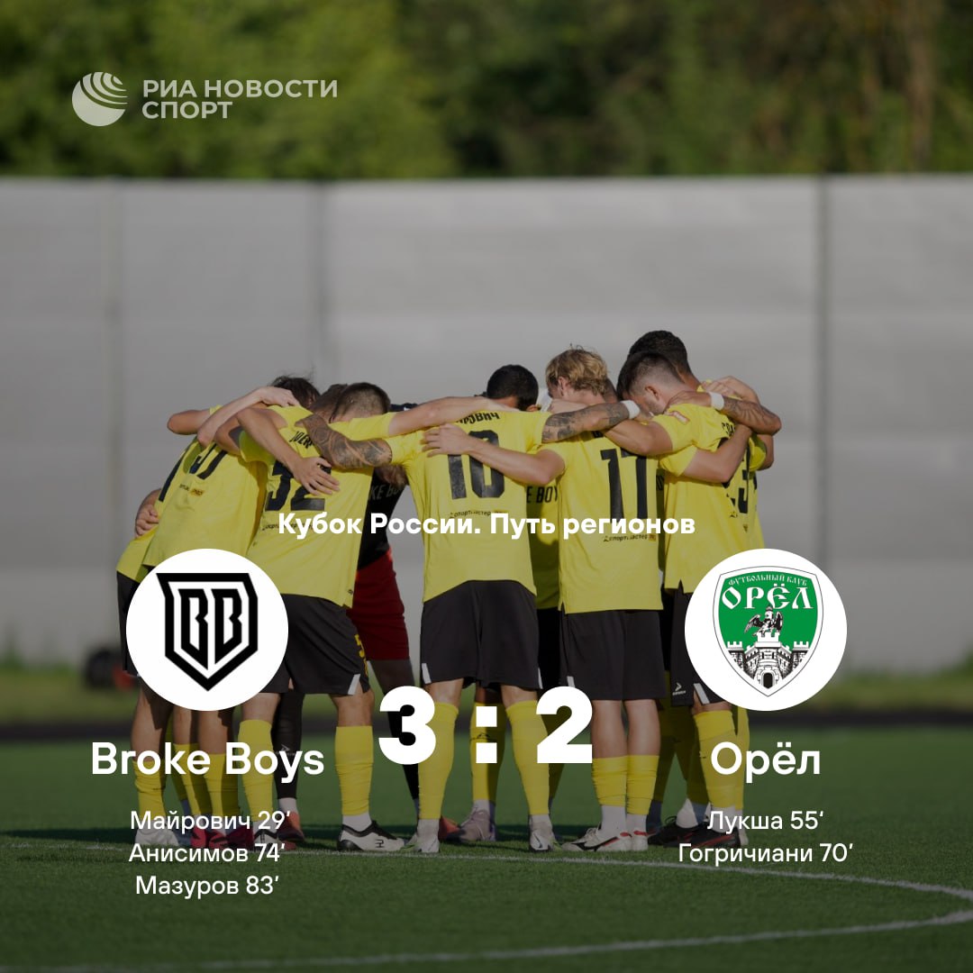 Медиаклубы продолжают зажигать в Кубке России Broke Boys вслед за «Амкалом» вышел в следующий раунд пути регионов.