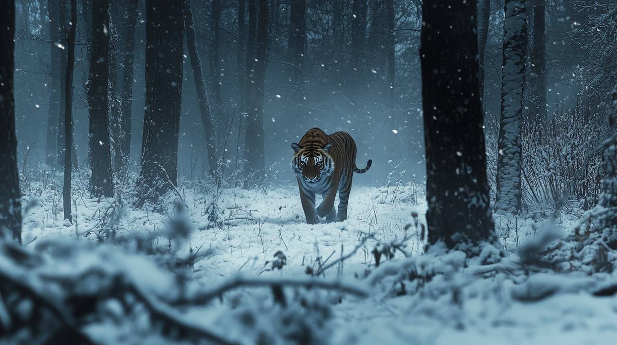 Правоохранительные органы будут искать любителя делать фейковые видео в Приморье   Несколько дней в сети гуляло видео о смертельном столкновении тигра и человека На кадрах из видео было видно что животное словно из ниоткуда выскочило и набросилось на мужчину убирающего снег лопатой Видео оказалось сделанным нейросетью Сотрудниками министерства природы Приморского края направлено обращение в правоохранительные органы для установления личности лица распространившего фейковое видео и принятия мер Источник minles pk vmfareast