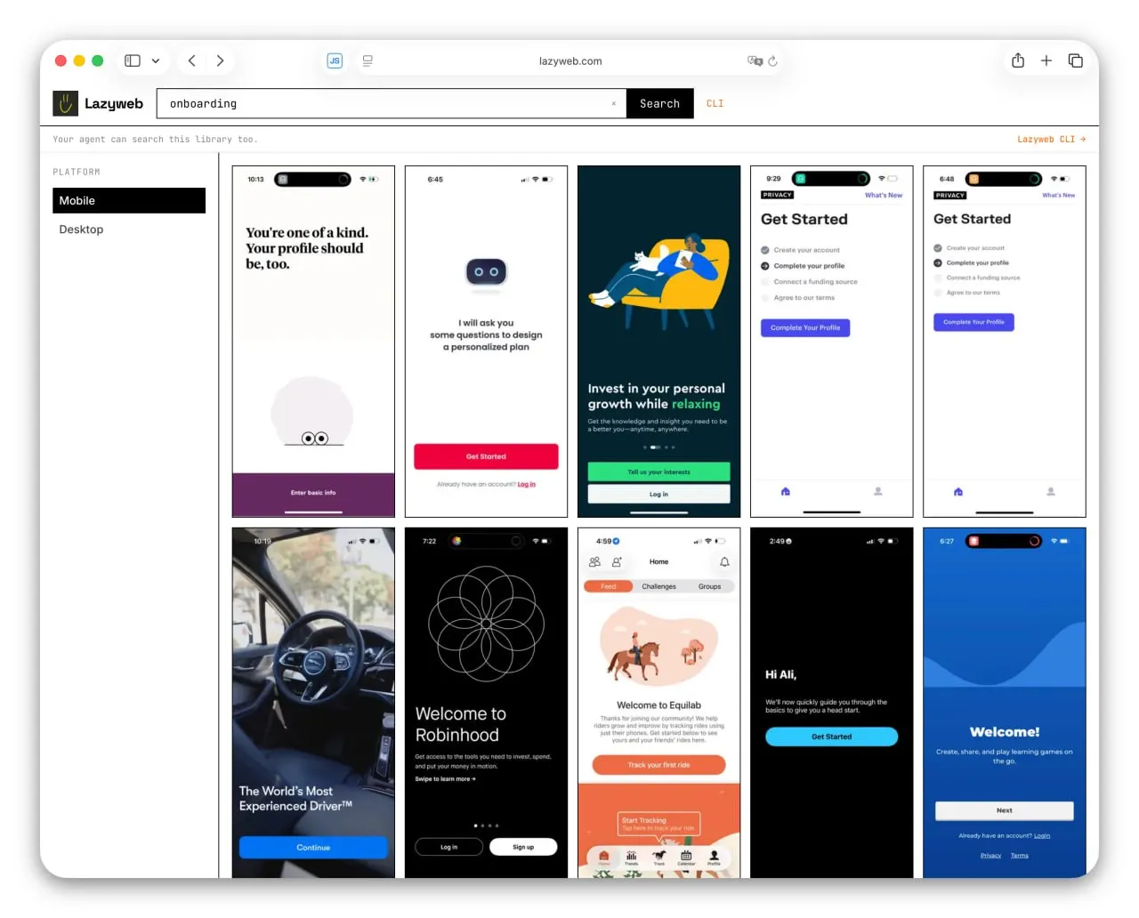 Дизайнеры и вайбкодеры это вам появился топовый инструмент Lazyweb превращает агентов в дизайн исследователей Собирает 250 тыс экранов реальных приложений чтобы искать готовые паттерны и опираться на лучшие решения при создании интерфейсов Легко подключается к Claude Codex или Cursor через MCP Но можно собирать референсы вручную Доступно бесплатно и без лимитов Забираем здесь