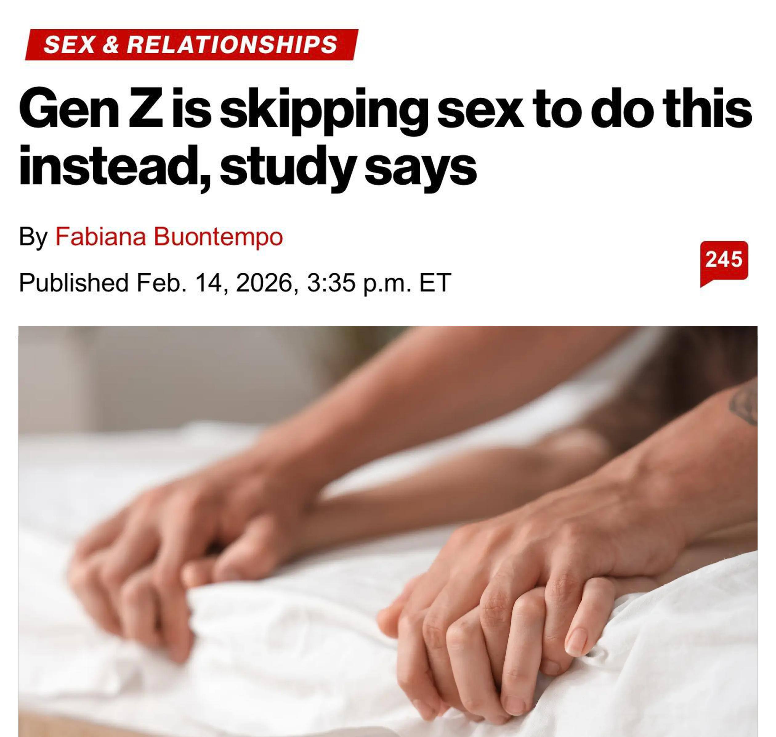 Зумеры всё чаще выбирают сон вместо секса к такому выводу пришли исследователи По данным опроса 67 представителей поколения Z готовы отказаться от ночи с партнёром если есть шанс нормально выспаться Причина простая у многих изменились приоритеты На первый план выходят стабильная работа забота о ментальном здоровье и отношения с друзьями а интимная жизнь перестаёт быть главным пунктом в расписании Получается я зумер