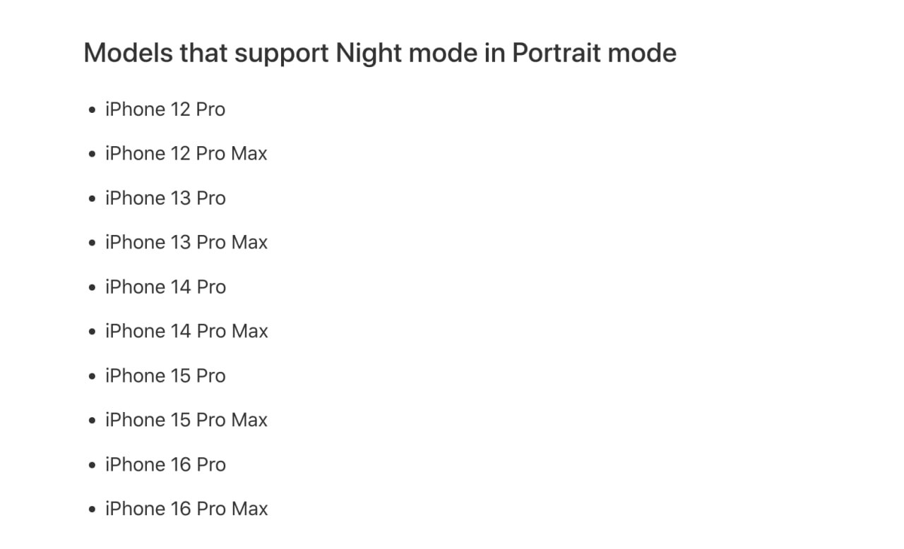 iPhone 17 Pro потерял ночные портреты Apple убрала iPhone 17 Pro из перечня устройств поддерживающих ночные портретные снимки Пользователи смартфона жалуются на это на протяжении последнего месяца тогда как в более старых моделях таких проблем нет Однако изменение не коснулось селфи и стандартных фото Причины по которым Apple урезала эту функцию у нового флагмана остаются неизвестными DeepTechNET Канал про тренды из мира IT технологий нейросетей и бизнеса