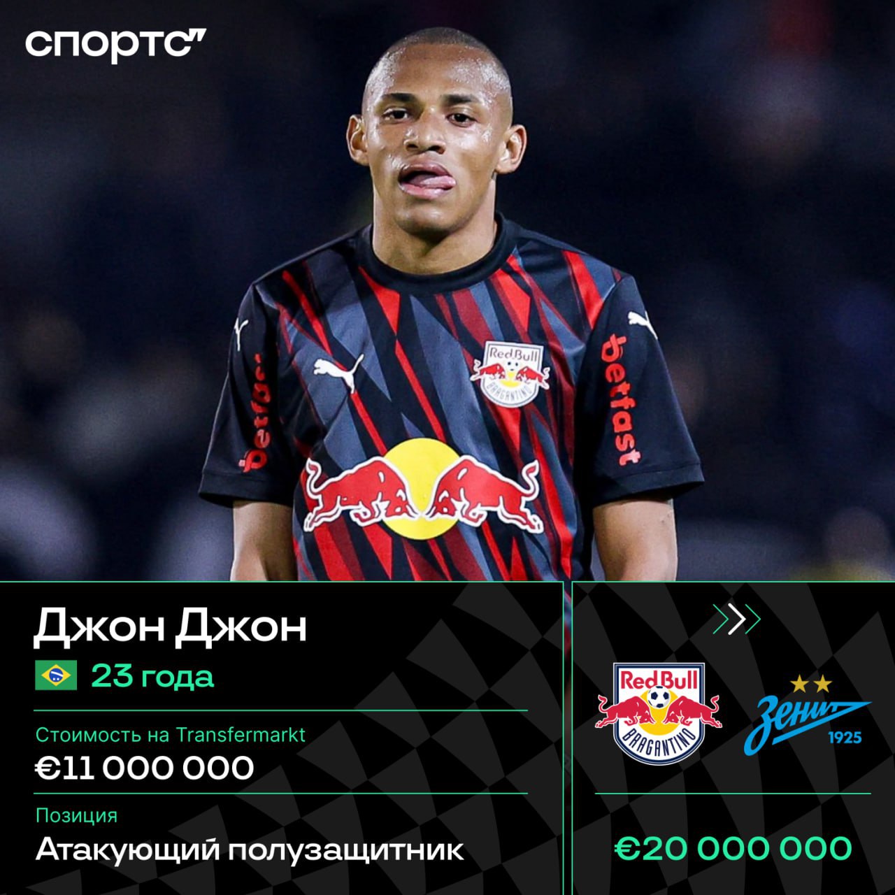 Джон Джон прошел медобследование и подписал контракт с Зенитом петербуржцы заплатят за бразильца 20 млн евро Фабрицио Романо Футбольные трансферы