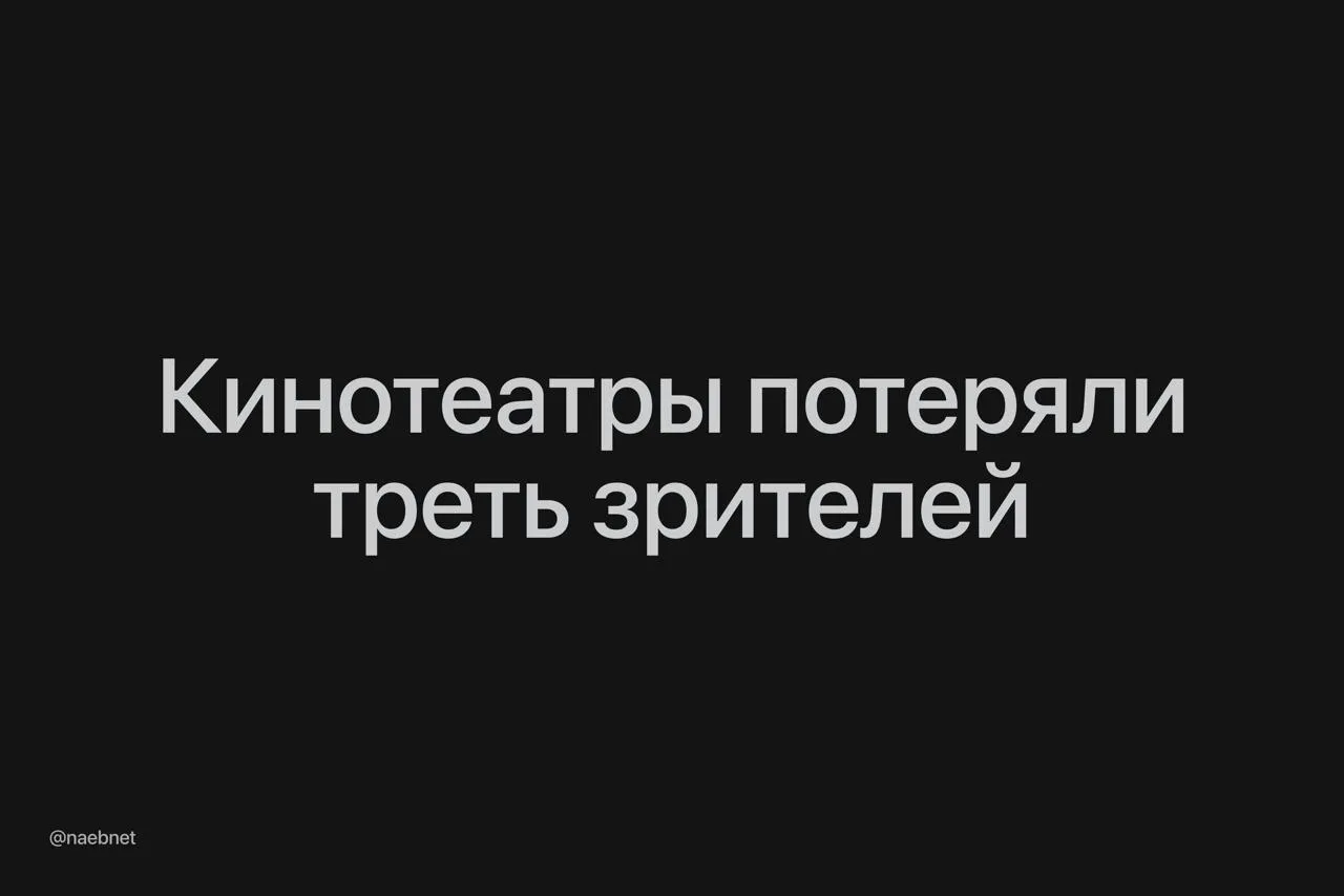 Посещаемость кинотеатров на майские снизилась на 35 по сравнению с прошлым годом Вместо 3 7 млн людей в кино пришли только 2 5 млн Просто напомним с 30 апреля по 11 мая в кинотеатрах не показывали почти все зарубежные фильмы включая Дьявол носит Prada 2 Кажется это было не самое удачное решение