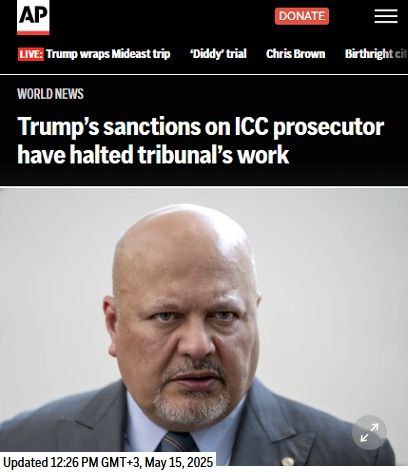 Санкции Трампа парализовали работу Международного уголовного суда Главный прокурор МУС Карим Хан утратил доступ к собственной электронной почте, а его банковские счета в США арестованы. Сотрудники суда, штаб-квартира которого находится в Гааге, предупреждены, что при попытке въехать на территорию Соединенных Штатов, они могут быть задержаны. От сотрудничества с МУС отказались некоторые фирмы-подрядчики, а их руководство даже не отвечает на письменные запросы из Гааги.