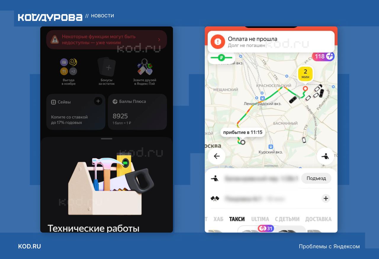 Проблемы с Яндексом Сервисы Яндекса в России работают с перебоями выяснил Код Дурова Например не проходит оплата за такси а некоторые ресурсы и сайты работающие на Yandex Cloud попросту не работают При этом в некоторых регионах пользователи никаких проблем не испытывают подтвердили источники Кода Дурова В Яндексе уверяют что уже занимаются исправлением ситуации Подписаться