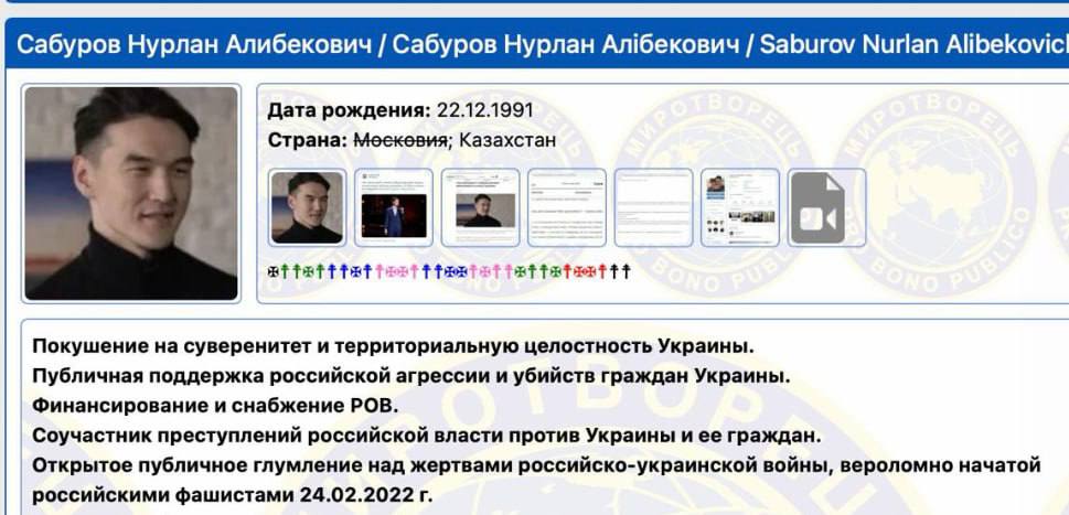 СБУ завела дело на комика Нурлана Сабурова после сообщений о помощи российским бойцам заявил украинский адвокат Пронин Также Сабуров внесён в базу сайта Миротворец Прямой эфир Наш MAX