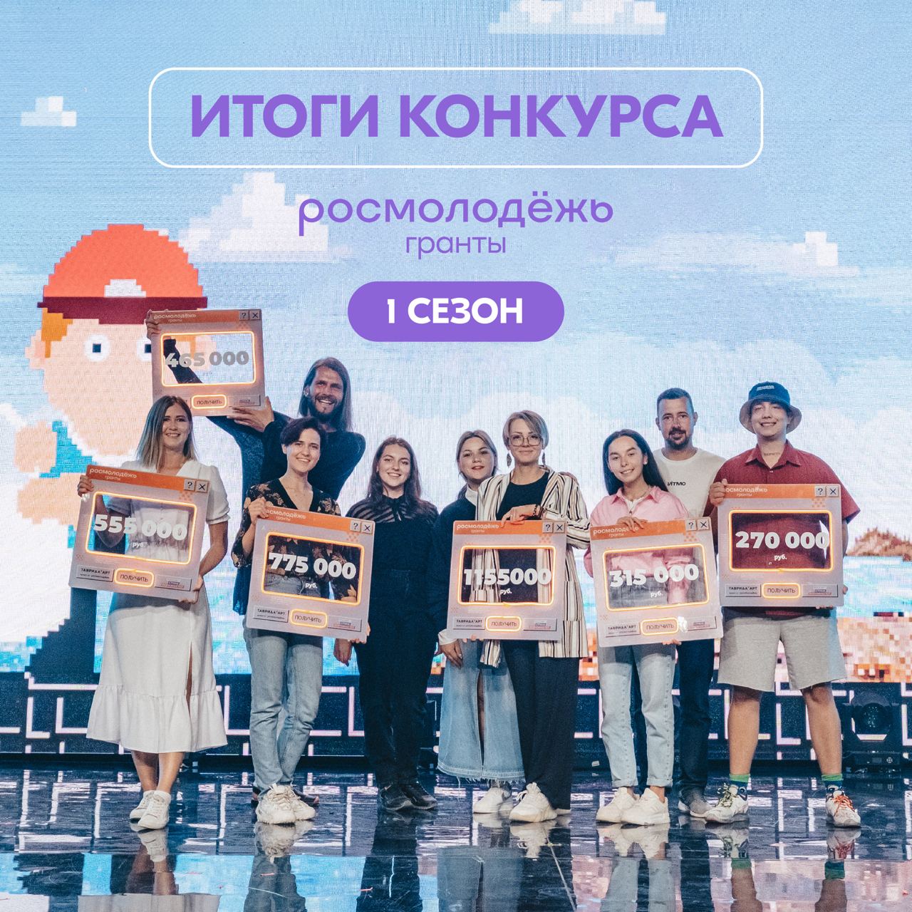 5 234 348 рублей выиграла Тюменская область в 1 сезоне конкурса Росмолодежь.Гранты Среди обладателей грантов 10 авторов проектов из региона: Надежда Валеева — летняя научная школа "Сигма", 271 080 рублей; Виктория Войтович — цикл мероприятий по развитию мультинавыков молодых предпринимателей "AI-бизнес трек", 803 460 рублей; Дилара Гараева — проект "#Кстати.Тюмень", 260 338 рублей; Регина Ихаева — программа поддержки молодежных сообществ Тюменской области, 280 938 рублей; Лилия Крамер — развитие школьных спасательных отрядов на территории Тюменской области, 867 615 рублей; Александр Лаврентьев — экскурсионная квест-игра "Купеческая Тюмень", 370 541 рублей; Татьяна Прохорова — международный женский управленческий форум "Точка роста", 778 600 рублей; Алина Теплякова — серия адаптационных выездных экскурсионных программ по Тюмени и Тюменской области для студентов вузов и ссузов г. Тюмени "Welcome Сибирь", 475 380 рублей; Александр Чуписов — форум развития финансовых навыков молодежи "Финансовый горизонт", 647 731 рублей. Дарья Переплетчикова — творческая выставка "#Тюмень Алмазная", 478 665 рублей.