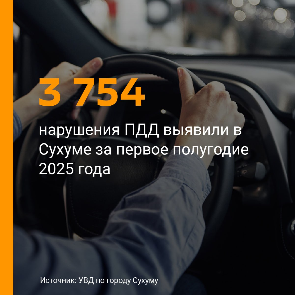Более 3700 нарушений ПДД выявили в Сухуме в первом полугодии 2025 года.   Это на 2 938 нарушений меньше, чем годом ранее, уточнил на заседании столичного Горсобрания начальник УВД Астамур Хагуш.  За этот период зафиксировано 348 случаев вождения в нетрезвом виде, прав лишились 284 человека.   Общая сумма штрафов за нарушения составила 4,6 млн рублей, добавил Хагуш.