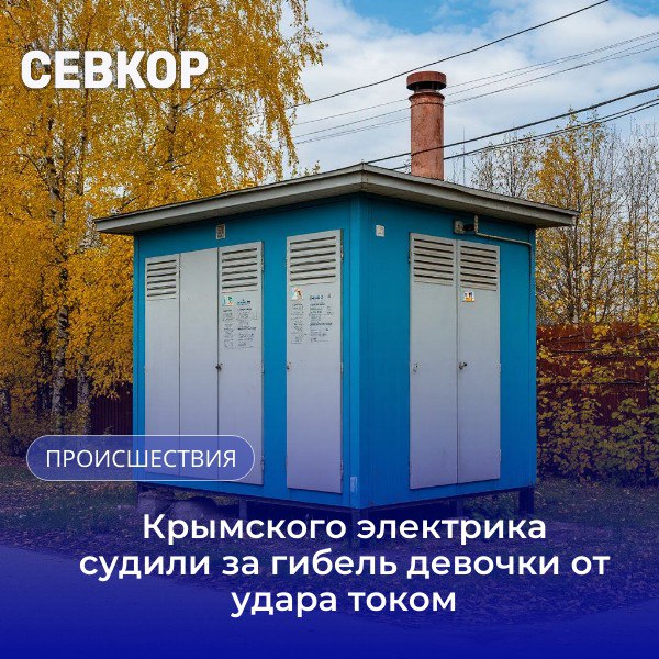 В Крыму электрик получил 2 года условно за гибель ребенка В трансформаторной подстанции В Симферопольском районе старшего мастера участка электросетей «Крымэнерго» признали виновным в халатности, повлекшей по неосторожности смерть девочки 2011 года рождения. Электрик – житель Софиевки 1957 года рождения. 19 июля старший мастер осмотрел закрытую трансформаторную подстанцию и не закрыл двери объекта на замок. Почти через месяц, 16 августа, в это помещение прошла девочка и прикоснулась к шинам, которые находились под напряжением. В результате юная крымчанка скончалась на месте от поражения электрическим током. Читайте Севкор