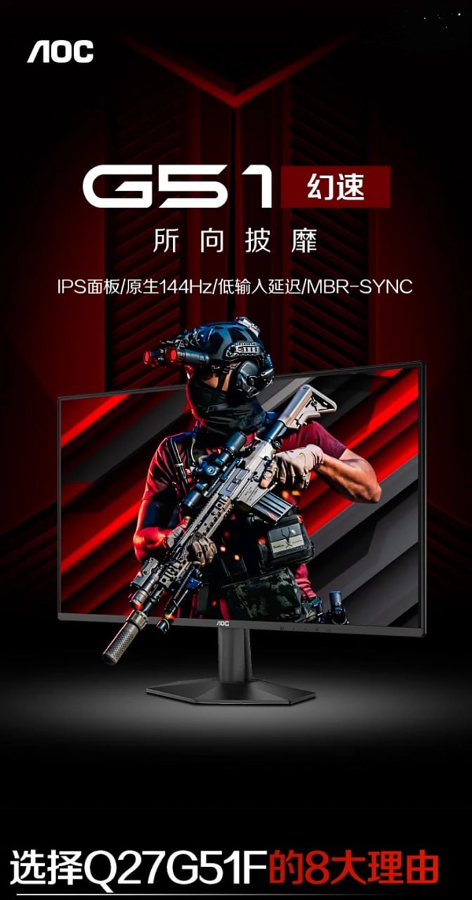 Бюджетный 2K монитор от AOC AOC представила Q27G51F игровой монитор с хорошими параметрами по низкой цене  Характеристики 27 IPS 2560 1440 2K 144 Гц отклик 0 5 мс MPRT 4 мс GtG Яркость 300 нит контрастность 1500 1 99 sRGB 90 DCI P3 Adaptive Sync HDMI 2 0 2 DP 1 4 аудио 3 5 мм Цена 105 Лучший вариант в сегменте или есть достойные конкуренты   Заказать сборку подбор ПК в InterPC Участвуй в розыгрыше 3 х ИГРОВЫХ ПК Наши каналы АOC Мoнитoры