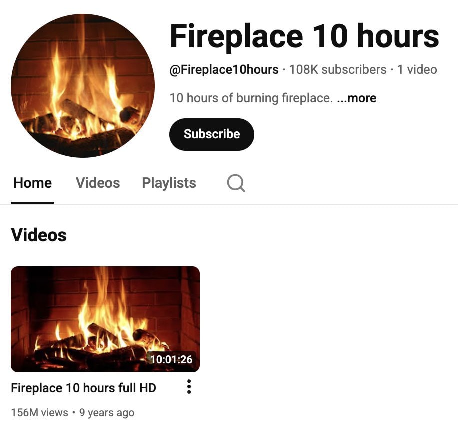 Гений 9 лет назад загрузил ОДНО видео на YouTube и теперь каждый год получает по 15 млн рублей Миллионы людей каждый месяц приходят посмотреть на десятичасовое видео с камином пик приходится как раз на декабрь Тот случай когда один удачный мув обеспечил тебя на всю жизнь exploitex