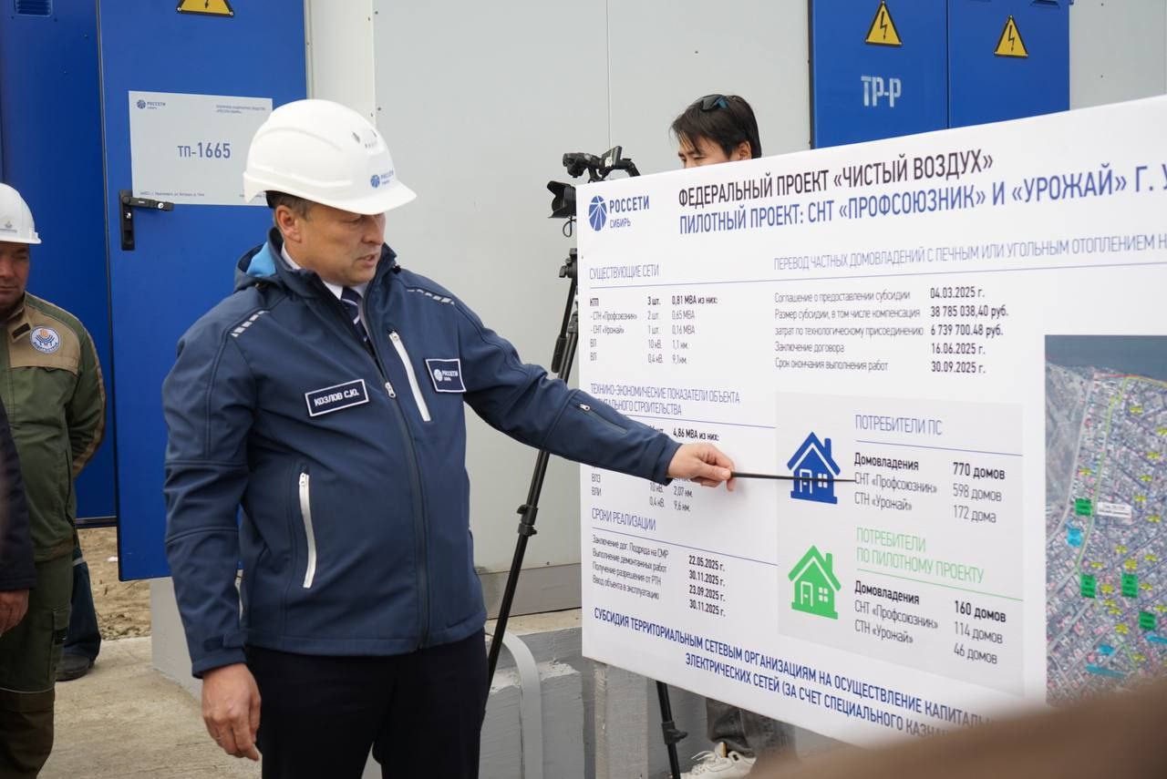 В столице Бурятии 160 домов переведены на электроотопление в рамках нацпроекта 23 сентября Новости Минприроды 23 сентября в Бурятию прибыл заместитель министра природных ресурсов и экологии РФ Максим Корольков Цель рабочей поездки проверка исполнения федерального проекта Чистый воздух Совместно с Главой Бурятии Алексеем Цыденовым представитель федерального ведомства оценил объекты построенные в рамках пилотного проекта по переводу частных домовладений на электроотопление По пилотному проекту ФП Чистый воздух в Бурятии на электроотопление переведены 160 частных домов в двух СНТ Профсоюзник и Урожай Новые объекты электросетевого хозяйства позволят стабильно подавать напряжение в дома Во первых это комфорт для жителей зимой Во вторых это нулевые выбросы в атмосферный воздух Задача всего федерального проекта снизить выбросы в городе Улан Удэ минимум в два раза поэтому безусловно программа по электрификации будет наращиваться отметил заместитель министра природных ресурсов и экологии РФ Максим Корольков В СНТ Профсоюзник и Урожай сегодня запустили новые 14 электроподстанции Для того чтобы не было аварийности строятся новые трансформаторные подстанции Вот здесь было три трансформаторных подстанции сейчас 14 То есть в семь раз увеличено их количество создан резерв мощности и обеспечена надёжность Мы понимаем что если зимой вдруг отключится электроэнергия то можно замерзнуть Здесь созданы резервные мощности и обеспечен необходимый уровень надежности Именно поэтому это достаточно дорого обходится Мы понимаем что нужно обеспечивать качество электроснабжения И вот вы сами видите здесь все опоры новые бетонные возведены То есть здесь и электросети и трансформаторные подстанции все новые с повышенной надежностью сообщил Глава Бурятии Алексей Цыденов