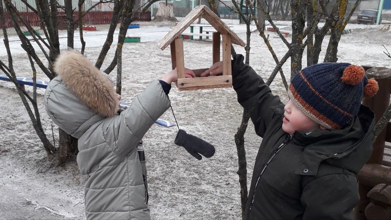 В Погребах Брянской области детсадовцы покормили птиц. На постоянной основе тут проводится акция «Покорми птиц зимой!». Для этого родители с детьми заранее мастерят кормушки.   Изготовленные кормушки размещаются на территории детского сада. В период акции организуется дежурство в «птичьей столовой».  «Дети охотно участвуют в организации и проведении подкормки зимующих птиц, заготавливают корм, разрабатывают "птичье меню», – говорится в сообщении газеты «Вестник».  Фото: Погребской детский сад.