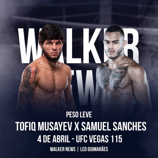 Азербайджанский боец смешанных единоборств Тофиг Мусаев проведет свой следующий поединок в UFC Об этом заявил известный инсайдер Лео Уолкер Гимараеш Отмечается что он встретится с бразильским бойцом Самуэлем Санчесом 4 апреля в рамках турнира UFC Vegas 115 который пройдет в Лас Вегасе США Напомним что дебют Т Мусаева на прошедшем в Баку турнире UFC Fight Night оказался неудачным Так 35 летний спортсмен уступил представителю Кыргызстана Мыктыбеку Оролбаю Поединок завершился в первом раунде победой соперника болевым приемом Новости Азербайджана Написать нам ruoxuaz ТофигМусаев UFC ММА ТурнирUFCвБаку ЛасВегас США