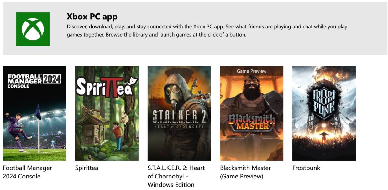 S T A L K E R 2 покидает Game Pass спустя ровно год после релиза Вместе с ним подписчики потеряют доступ к Frostpunk Football Manager 2024 Spirttea и Blacksmith Master Напомним S T A L K E R 2 Heart of Chornobyl вышел на ПК и Xbox Series а уже 20 ноября состоится релиз на PlayStation 5 с улучшениями для Pro версии консоли Похоже время эксклюзивного соглашения с Microsoft подходит к концу и сталкеры скоро отправятся на новые платформы Гейминг championatgaming Подписывайся на Чемп Play