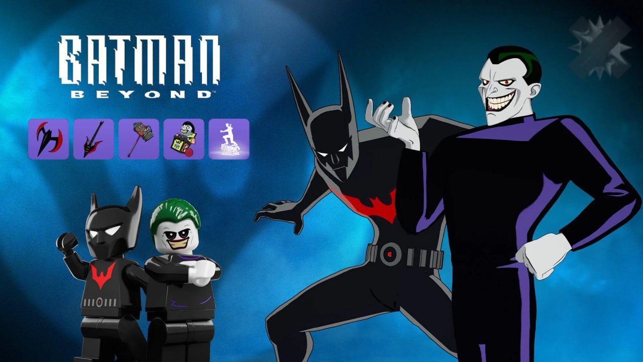 В Fortnite завезли Бэтмена и Джокера из Бэтмена будущего В игру добавили новые облики Бэтмена и Джокера в стиле мультсериала Бэтмен будущего Скины доступны как по отдельности так и в общем наборе Бандл будет доступен до 29 декабря Какой бы скин хотели   Бэтмен Джокер не играю в форточку не понравились НМШ