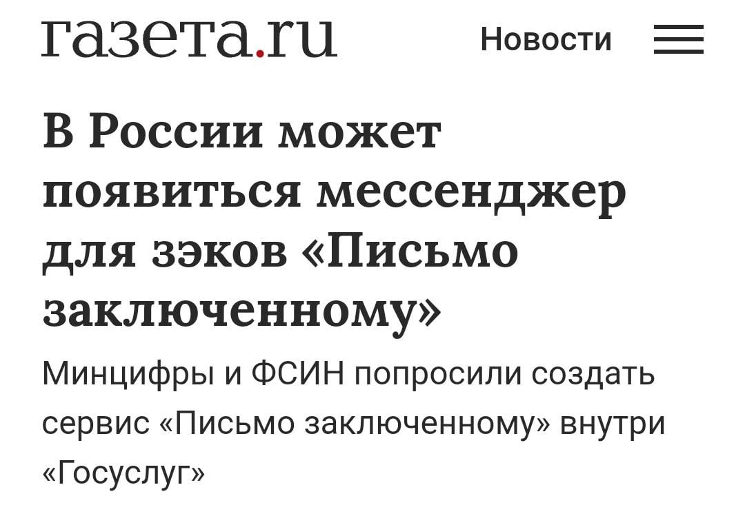 В России намерены создать мессенджер для заключенных на базе Госуслуг.