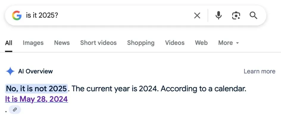 ИИ поиск Google врет миллион раз в минуту В 2024 году компания Google начала давать ИИ ответы в верхней части поиска браузера Нововведение помогло превратить поисковик из куратора информации в издателя этой самой информации Однако пользователи стали обращать внимание на недостоверность новостей рецептов советов и иной информации даваемой ИИ поиском от Google Согласно исследованиям данные предоставляемые нейросетями точны в 9 из 10 случаях Однако в ситуации с Google обрабатывающем более 5 триллионов поисковых запросов в год это значит что он предоставляет десятки миллионов ошибочных ответов ежечасно сотни тысяч или миллионы раз ежеминутно Объясняется это системой фильтрации источников при формировании ответа Google недостаточно качественно проверяет достоверность источников из за чего информация может черпаться как из научных статей так и из постов обычных пользователей в социальных сетях мир общество ИИ