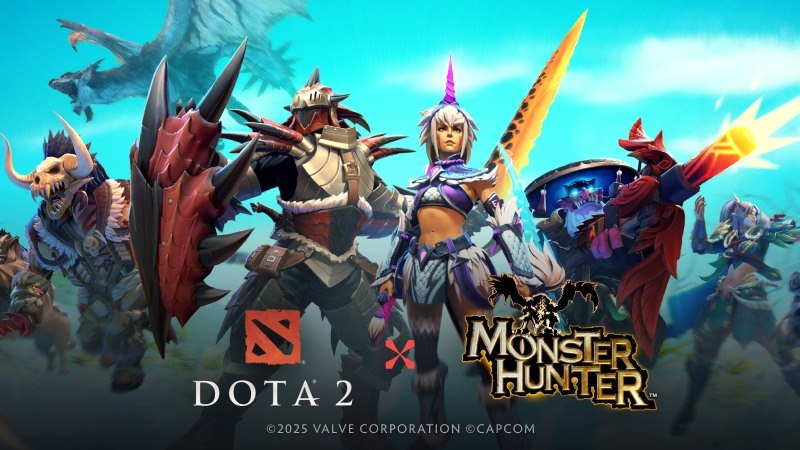 Тем временем Dota 2 заразилась вирусом Fortnite и получила первую коллаборацию с Monster Hunter В Dota 2 можно будет получить косметические предметы на героев и питомца нарядить своих персонажей в шесть разных сетов скрафтить всякую косметическую ерунду с тематическими материалами осмотреть иконки героев в стиле Monster Hunter услышать классическую музыку из MH и не только Всё это добро будет доступно в течение следующих трёх месяцев так что у вас будет предостаточно времени чтобы накопить средства или скрафтить необходимые предметы