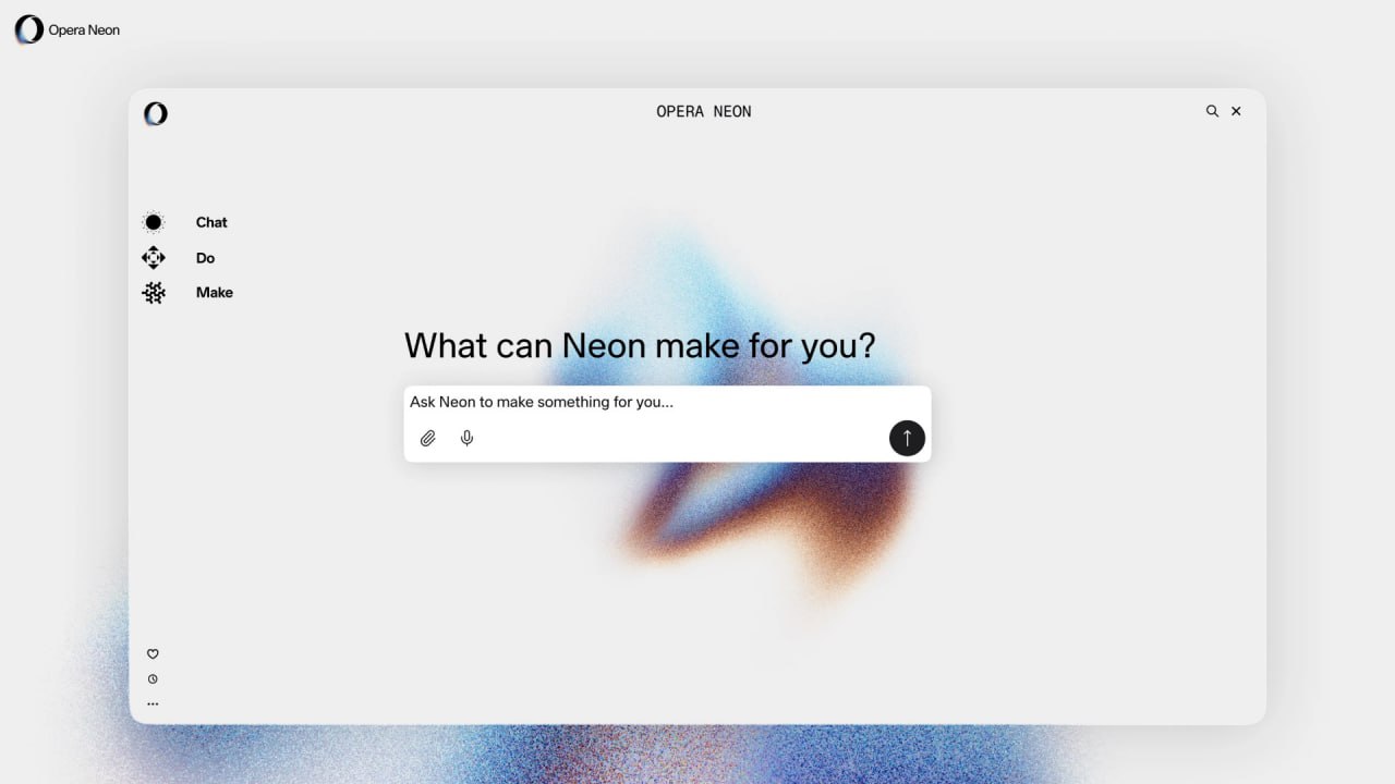 Xiaomi мира браузеров Opera анонсировала очередной новый браузер под названием Neon, в котором основной акцент сделан на использовании искусственного интеллекта для решения пользовательских задач. Neon работает на базе облачных ИИ-агентов, которые продолжают выполнять задачи даже после закрытия браузера или выключения компьютера. Интерфейс включает три главные функции: • Chat — чат-бот, отвечающий на вопросы и помогающий искать информацию на страницах; • Do — модуль для выполнения рутинных действий, таких как бронирование или автоматическое заполнение данных; • Make — инструмент для создания контента по текстовым запросам, включая документы, отчёты и игры. Neon пока находится в стадии ограниченного доступа и будет предлагаться по подписке, но цены и точная дата запуска пока не раскрываются. #новости