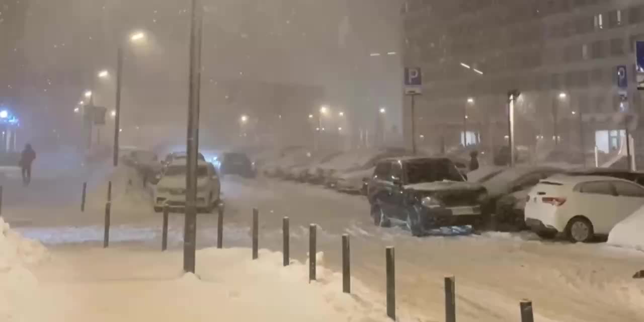 Снегопад ожидается в Москве сегодня вечером