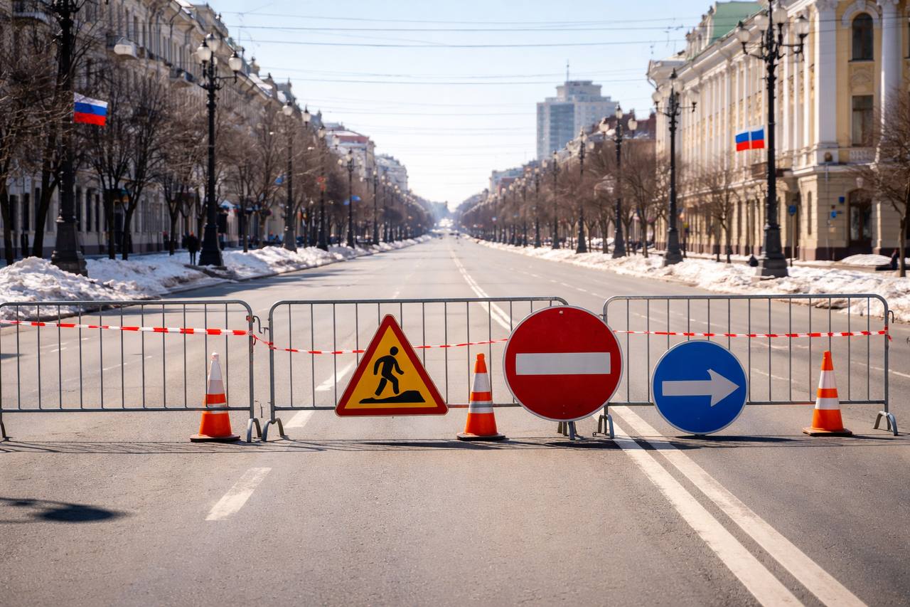 В центре Хабаровска перекроют часть улиц 15 февраля в Хабаровске с 12 00 до 12 20 состоится памятное шествие ко Дню памяти россиян исполнявших служебный долг за пределами страны В это время ограничат движение транспорта по улицам Тургенева Шевченко а также на участке улицы Муравьёва Амурского Хабаровскоп уже в MAX