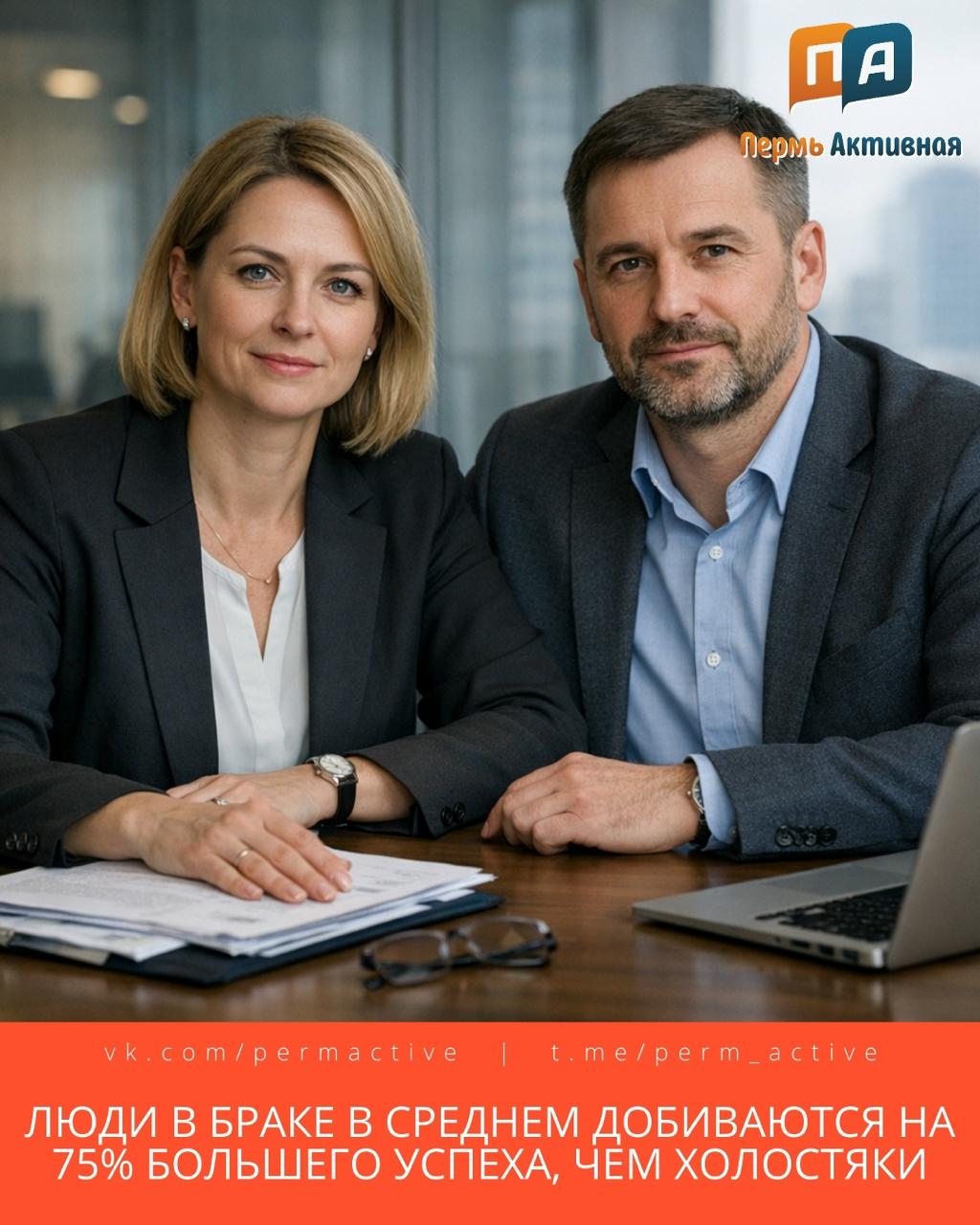 Люди в браке в среднем добиваются на 75 большего успеха чем холостяки к такому выводу пришли исследователи Учёные объясняют разницу эффектом добросовестного партнёра рядом появляется человек который незаметно усиливает дисциплину подталкивает к целям и повышает чувство ответственности Подпишитесь на нас в ТГ MAX ВК Прислать материал