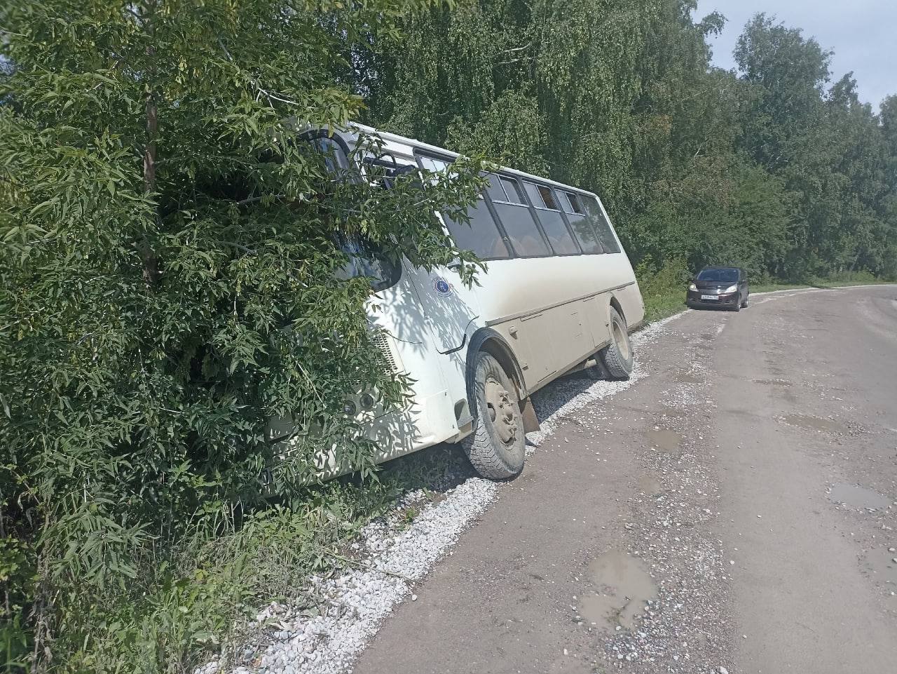 Автобус № 724 с дачниками попал в аварию под Новосибирском на трассе у СНТ "Вега-4" В салоне находились пассажиры, среди них - пожилая женщина, которая испугалась и позже была доставлена в больницу на частном автомобиле. Остальные пассажиры эвакуировались через водительскую дверь. Подпишись на «КП — Новосибирск»