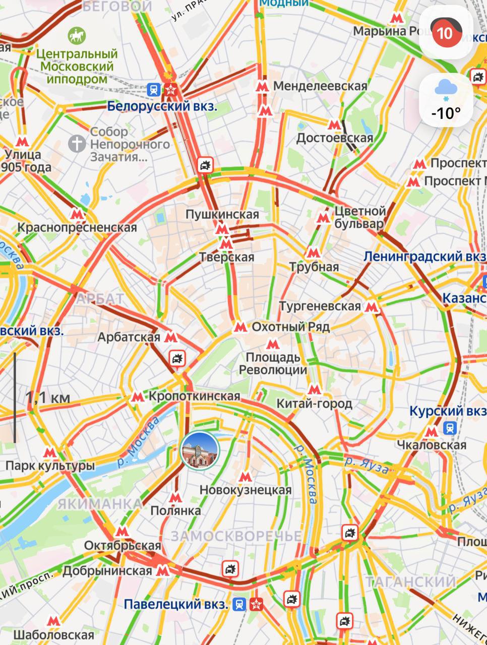 Москва встала в рекордных 10 балльных пробках впервые в этом году Прямой эфир Наш MAX