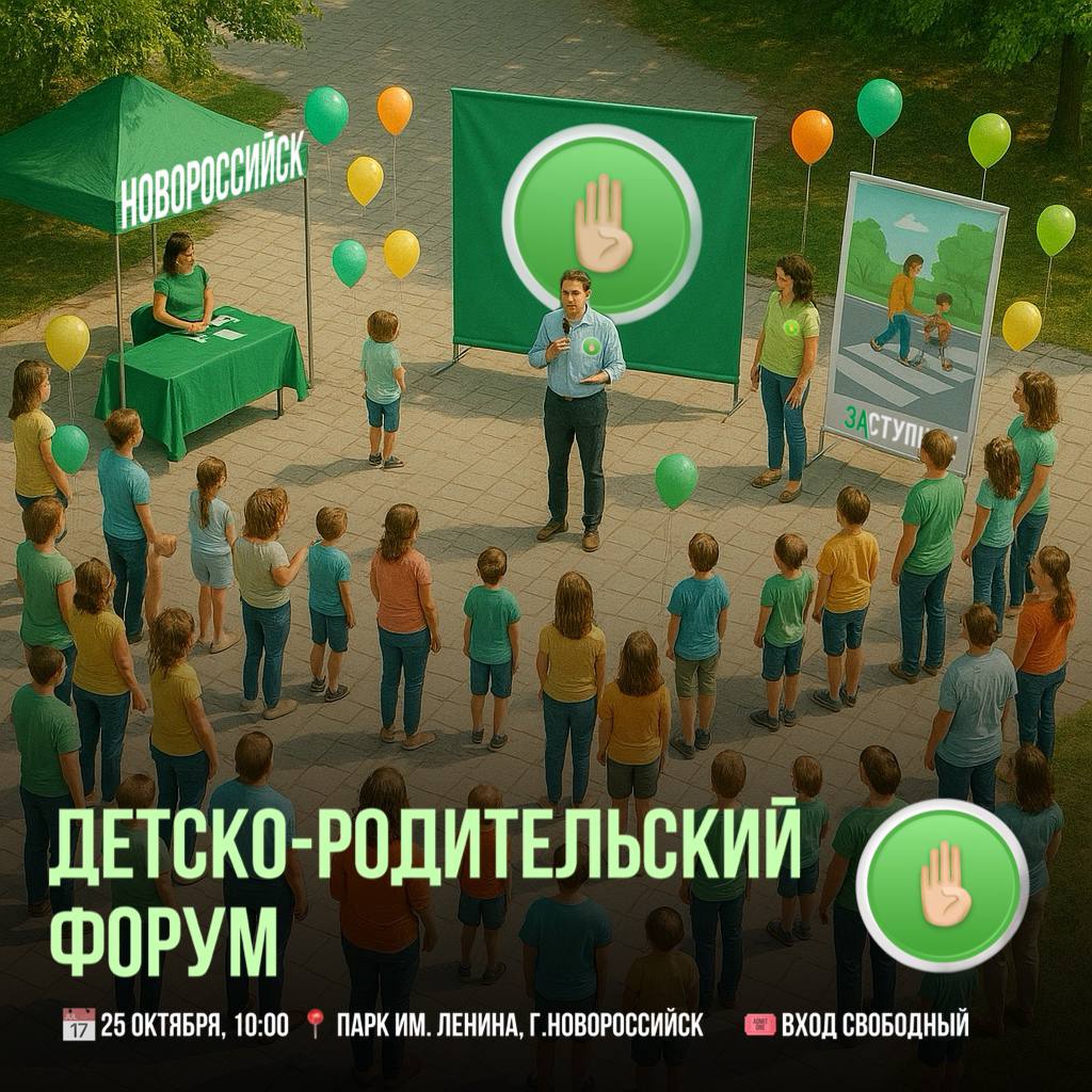 ДЕТСКО РОДИТЕЛЬСКИЙ ФОРУМ В НОВОРОССИЙСКЕ Вместе за безопасность доверие и поддержку 25 октября в Новороссийске пройдет детско родительский форум который объединит представителей власти педагогов общественные организации родителей и детей ЦЕЛЬ ФОРУМА создать единое пространство где дети чувствуют защиту а родители уверенность и поддержку ПРОГРАММА ФОРУМА ДЛЯ ДЕТЕЙ интерактивы и квесты основы пожарной безопасности правила дорожного движения командная работа и развивающие игры и многое многое другое ДЛЯ РОДИТЕЛЕЙ лекторий где специалисты представят мобильное приложение Заступник новый механизм быстрого реагирования в кризисных ситуациях и защиты детей В завершение гостей ждёт выступление кавер группы и тёплая семейная атмосфера Форум это шаг к созданию единого пространства доверия заботы и безопасности 25 октября 10 00 Парк им Ленина г Новороссийск Вход свободный Администрация Центрального района МО г Новороссийск Новороссийский рабочий