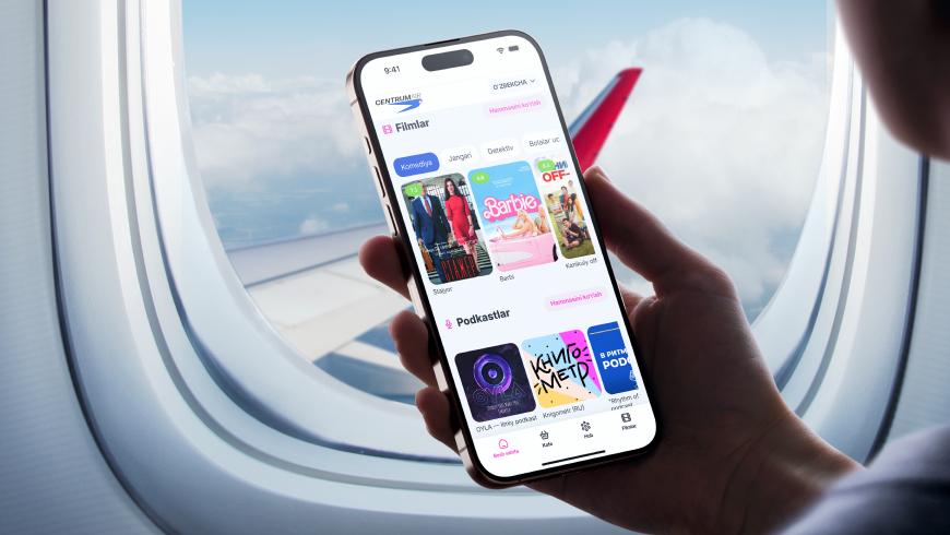 Centrum Air внедряет облачную систему развлечений на бортах Пассажирам доступен каталог фильмов подкастов журналов информация о рейсе и ответы на часто задаваемые вопросы nova24 uz 316129 Реклама