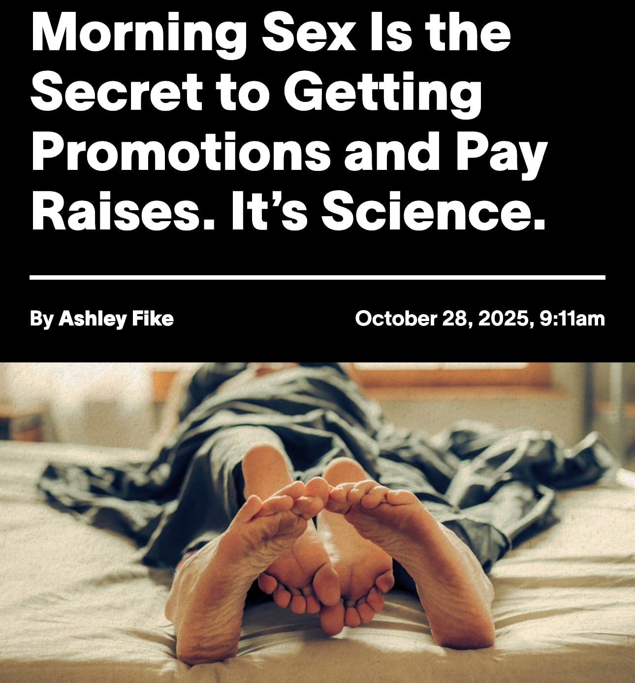 Утренний СЕКС повысит ваш ДОХОД и продуктивность исследование Ученые наблюдали за более чем 1000 американцами которые на протяжении нескольких лет занимались сексом по утрам Выводы шокируют Каждый пятый получил ПОВЫШЕНИЕ Больше чем половине подняли зарплату Круче эффект выражен у руководителей и владельцев бизнеса там показатели в разы больше Мотивация от утреннего секса растет на 76 продуктивность на 71 выгорание слетает вниз на 50 Это буквально та самая ВОЛШЕБНАЯ ТАБЛЕТКА Все подопечные стали эмоционально стабильными и более стрессоустойчивыми Отправьте партнеру Бэкдор