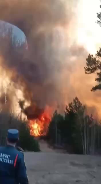 Лесной пожар в Забайкалье угрожает населенным пунктам