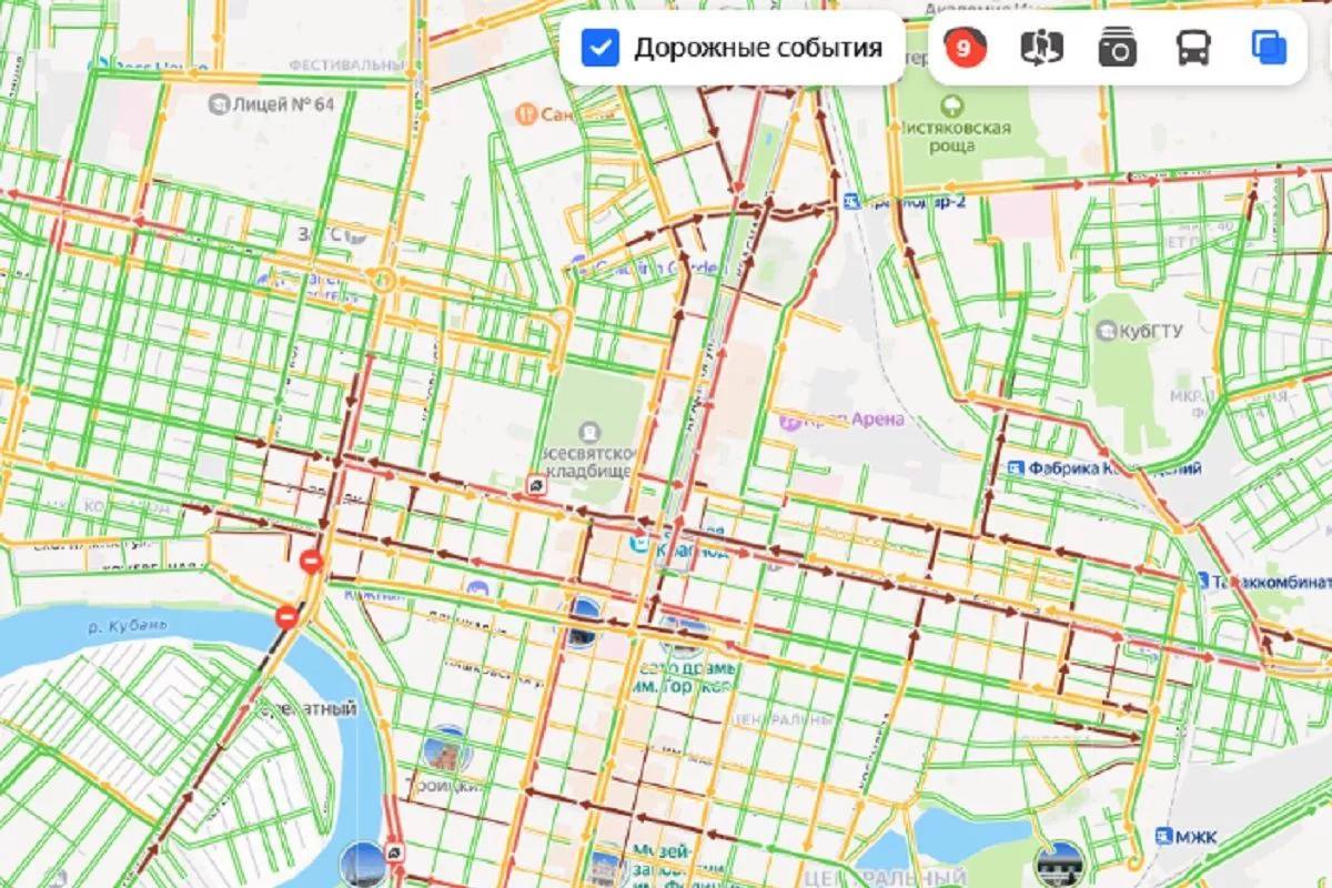 9 балльные пробки сковали дороги Краснодара В конце рабочей недели на дорогах краевого центра образовались многокилометровые заторы Зато есть время придумать планы на выходные Кубанские Новости Мы в MAX