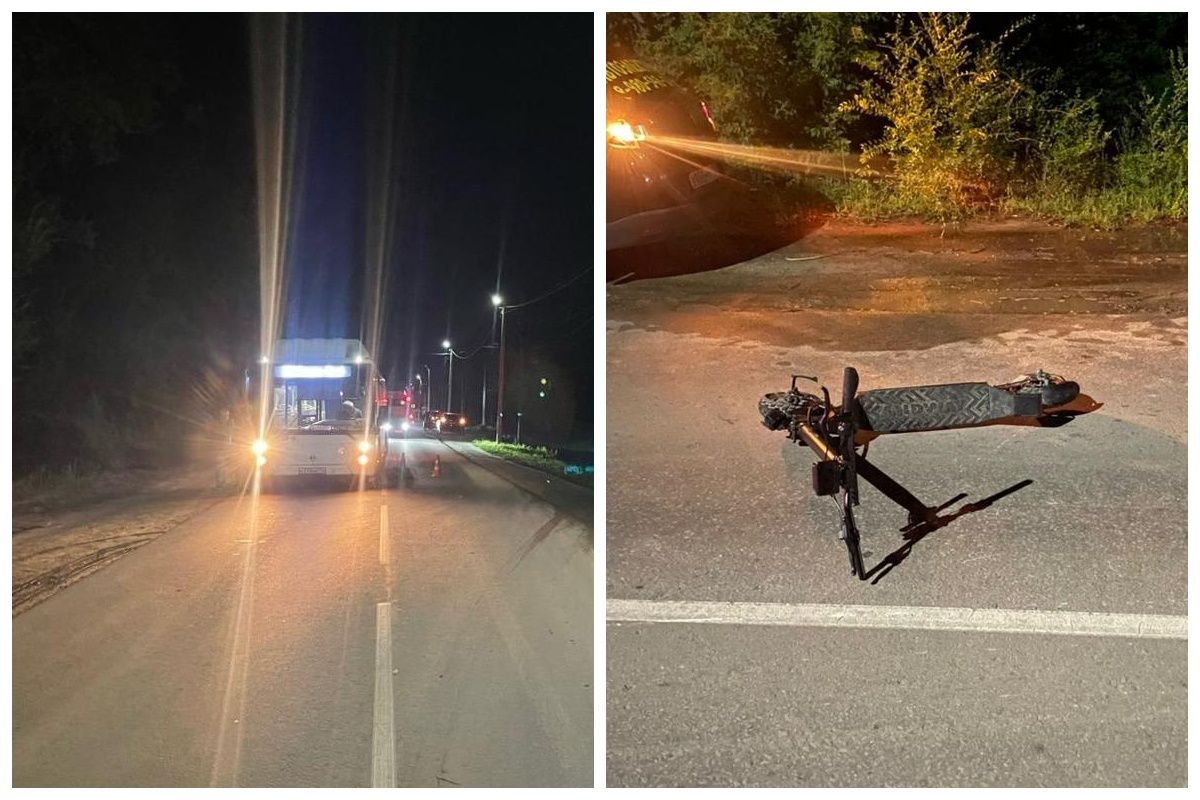 В Воронежской области самокатчик погиб в ДТП с рейсовым автобусом Трагедия случилась накануне, в 20:55 в Новоусманском районе на 3 км автодороги «М-4 «Дон» - п. Отрадное» вблизи дома № 1 по ул. Рубежной поселка Отрадное. Предварительно, 61-летний житель Воронежа, управляя рейсовым автобусом № 124 марки ЛИАЗ «CITYMAX 12» столкнулся с электросамокатом «MIDWAY» под управлением 31-летнего местного жителя. ↗ Прислать новость Подписаться