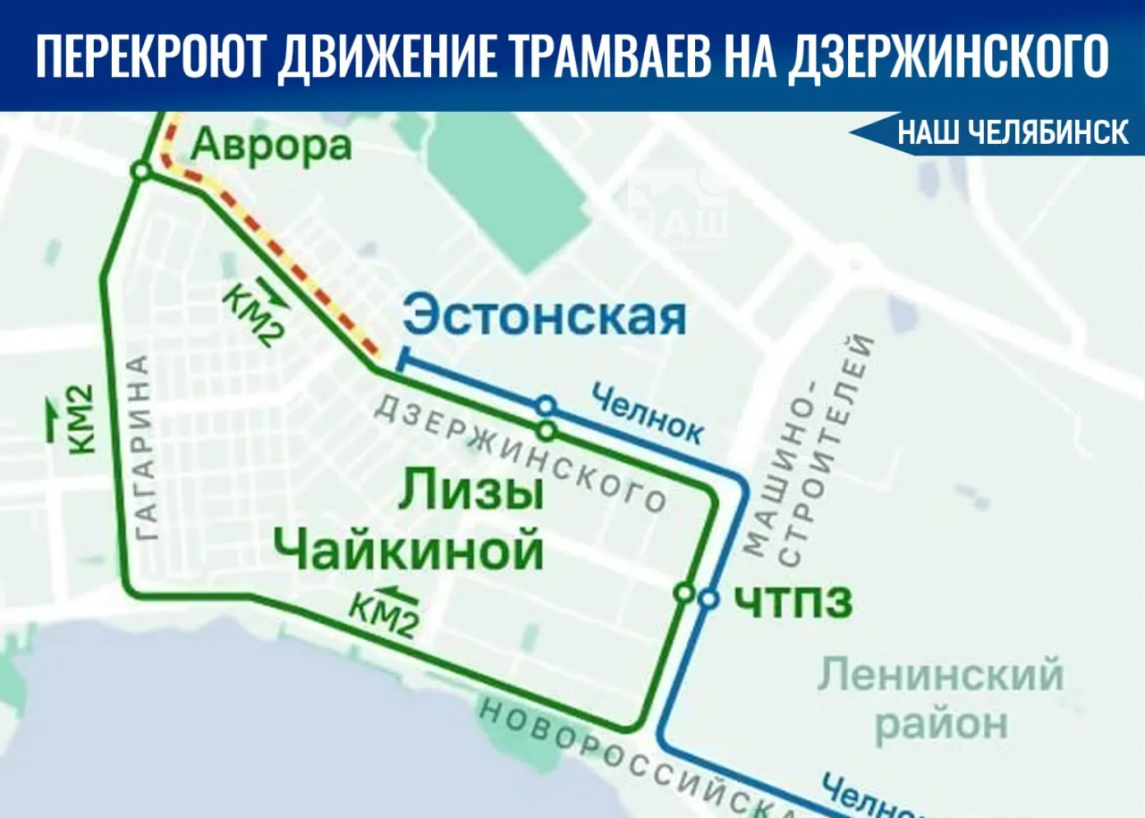 В Челябинске перекроют движение трамваев на Дзержинского С 15 апреля из за капремонта путей закроют движение трамваев на участке от улицы Фрунзе до Харлова Маршруты изменят 18К будет ходить до Харлова 22 пойдёт через Кирова Карла Маркса и Харлова На время работ запустят компенсационный автобус КМ2 он будет курсировать между Харлова и ЧТПЗ с заездом на Машиностроителей Также появится трамвай челнок между улицами Эстонской и Чистопольской с интервалом около 20 минут   Наш Челябинск новости без лапши Подпишись