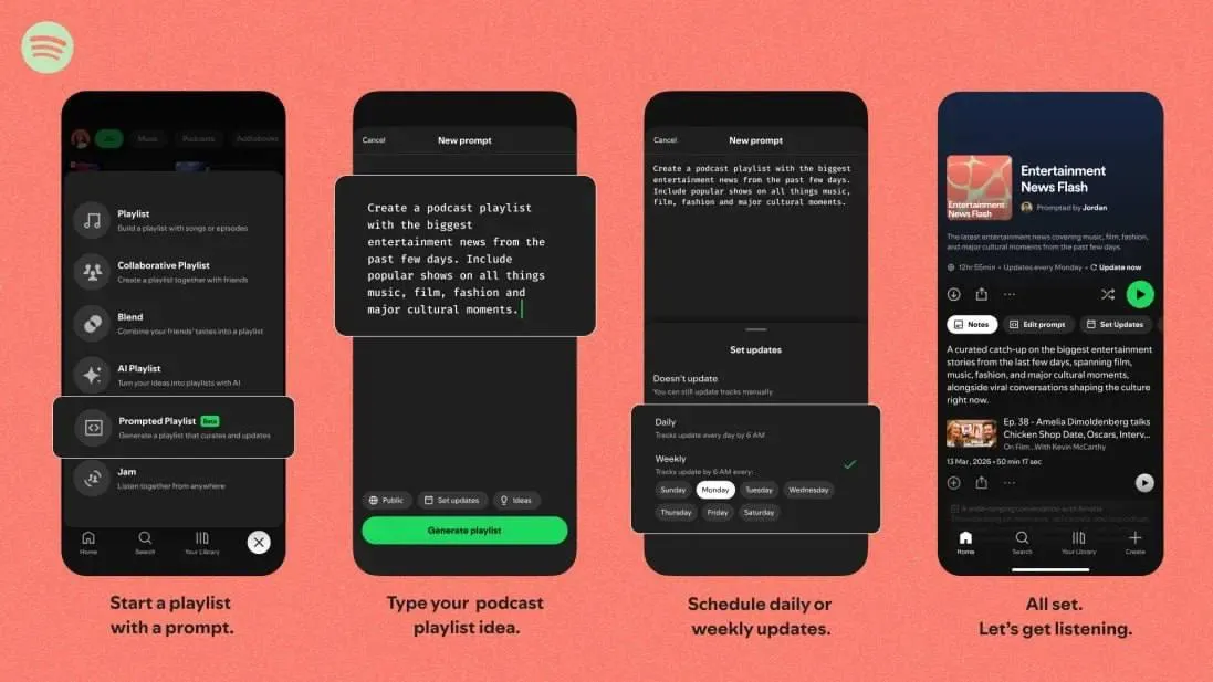 Spotify распространил свой промптинг на подкасты Пользователи могут подробно описать что хотят послушать и алгоритм соберет им рекомендации шоу в отдельный плейлист Также обещают добавлять пояснения почему какой то эпизод оказался в списке Скорее всего алгоритм как всегда будет пушить сгенерированные подкасты или уже и так известные шоу
